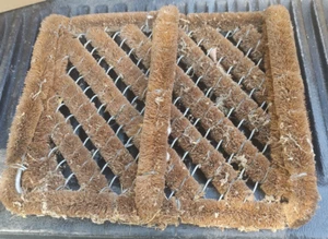 Spazzola raschietto per stivali in fibra di cocco Rubber-Cal "Herringbone" 2,5 per 12 da 13 pollici - Foto 1 di 1