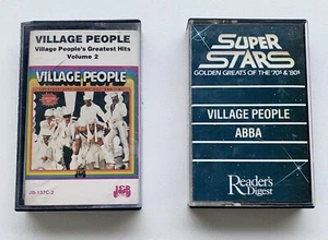 Village People Greatest Hits Vol 2 & Super Stars Village People & ABBA Cassettes - Picture 1 of 9