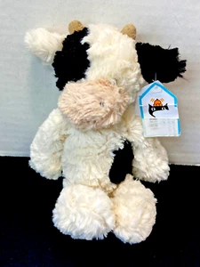 Jellycat SQUIGGLES CALF Soft Plush Toy ~NWT~ RARE HTF LOVEY Cute Black White - Picture 1 of 6