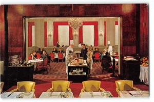 Postal Clift Hotel San Francisco habitación francesa interior restaurante, c.1960 - Imagen 1 de 2