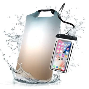 Waterproof Dry Bag Roll Top Teal Beige Ombre Backpack 5L/10L/20L Floating and... - Picture 1 of 8