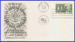 USA5 #1135 U/A FLEETWOOD FDC   Dental Health - Picture 1 of 1