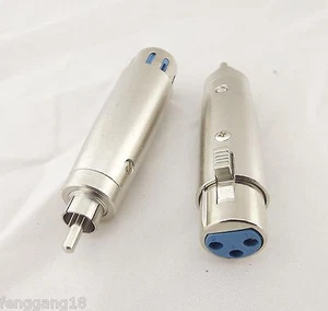 10pcs XLR 3 Pin Female To RCA Male Mono Microphone Mic/AMP Audio Cable Adapter - Picture 1 of 4