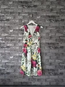 Phase Eight Kensington Floral Fit & Flare Dress Size 10 Summer Wedding Occasion - Picture 1 of 9