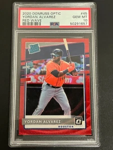 Donruss Optic #45 2020 Yordan Álvarez RC Red Wave PSA 10 gemas como nuevo bajo pop 💎💎 - Imagen 1 de 2
