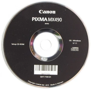 2015 CANON Pixma MX490 Printer Setup CD-ROM Disc - Picture 1 of 2