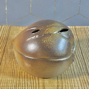 Teezeremonie Bizen Ware Pfirsich Form Japanischer Räuchergefäß Handwerk Werkzeug Utensil - Bild 1 von 13