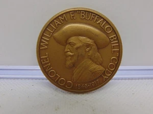 1971 Buffalo Bill Bronze Medal Token Coin CODY STAMPEDE NITE RODEO in Wyoming - Picture 1 of 4