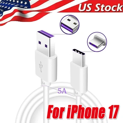 IPhone17/16 Pro Max Plus USB-A Cable Fast Charger Type C Charging Data lot Cord - Image 1 of 4