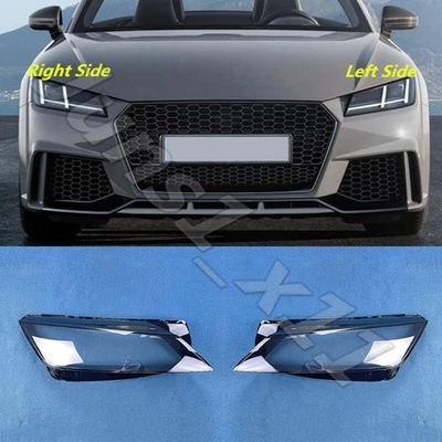 New Left & Right Headlight Lens Cover + Glue For Audi TT / TTS / TT RS 2016-2022 - Image 1 of 4