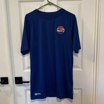 PEPSI Pep+ Workwear Performance Shirt Blue Men's MEDIUM - Image 1 of 4