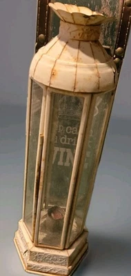 Tin Rusty  White Lantern  Metal Glass Candle Holders Farmhouse Yard Garden 12"  - Image 1 of 4