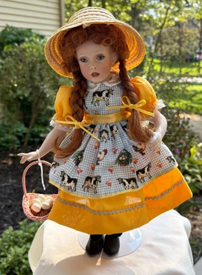 Vintage 1994 14" Porcelain Molly McDonald Doll by Paradise Galleries - Farm Cows - Image 1 of 4
