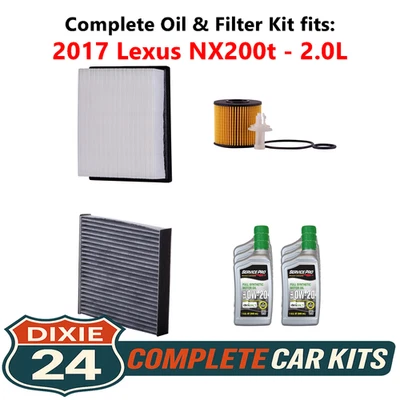Fits: 2017 Lexus NX200t 2.0L Complete Air, Oil & Cabin Filter Kit (0W-20) Foto 1 de 4