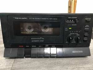 Realistic SCT-86 Stereo Cassette Tape Deck Tested Only Plays Mono AS IS PARTS - Picture 1 of 7