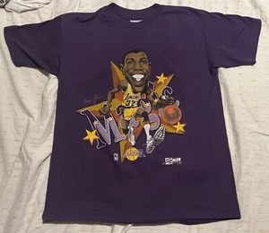 VTG Ervin Magic Johnson Los Angeles Lakers 1990 Salem Sportswear Shirt USA Made - Picture 1 of 5