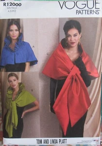 Vogue R1200 Damen S-M-L Abend Wickel Stola Capelet Tom Linda Platt Muster UC - Bild 1 von 2