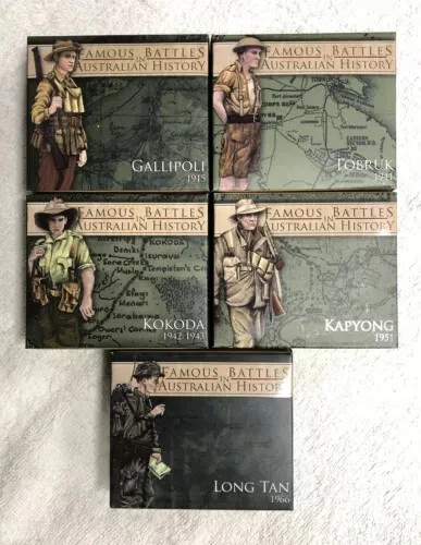 THE PERTH MINT "FAMOUS BATTLES IN AUSTRALIAN HISTORY" 5 COIN SET - image 1 of 1