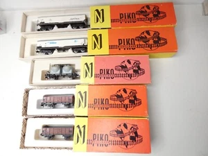 5 vagones de mercancías de Piko en N con embalaje - Imagen 1 de 4