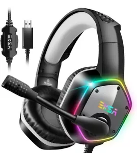 EKSA E1000 USB Gaming Headset do komputerów PC Słuchawki Mikrofon Noise Cancelling, 7 - Zdjęcie 1 z 6