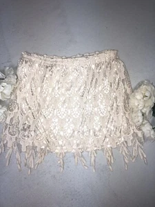 Millau Lacy Mini Skirt Size S Cotton Polyester Blend - Picture 1 of 6