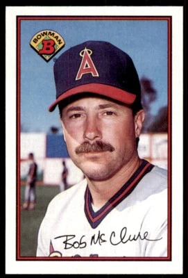 1989 Bowman Baseball Card Bob McClure California Angels #43 - Image 1 of 2