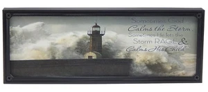 Sometimes God Calms The Storm Farmhouse Sign Rustic Home Wall Art Decor Print - Picture 1 of 2