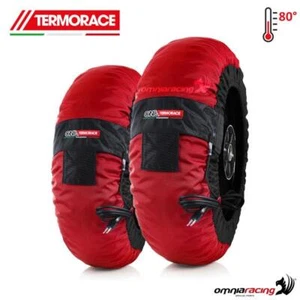 Pair of motorcycle tyrewarmer Termorace One red 90-115/120 - Picture 1 of 5
