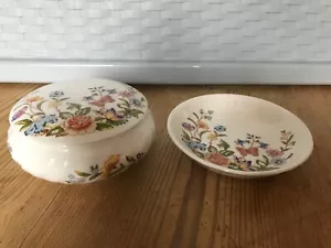 Ainsley Cottage Garden Trinket Pot and Round Dish - Picture 1 of 5