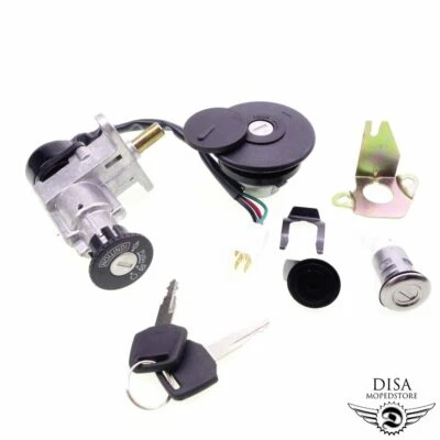 Schlosssatz 4 Polig Zündschloss Tankdeckel Schloss Set für GY6 Chinaroller