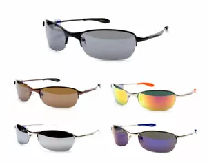 Sports Sunglasses Metal Frame Mirrored Outdoor Driving Fishing Eyewear UV 400 - Picture 1 of 11