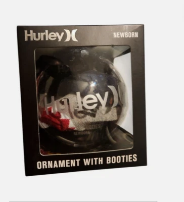 New Hurley Ornament Newborn Booties Baby Shark 0-6mos Socks Christmas Boys NP - Image 1 of 3