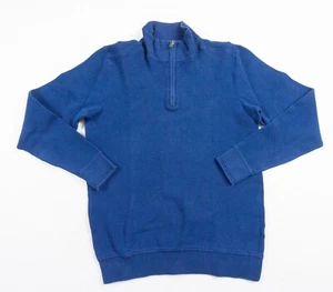 Southern Tide Sweater Mens Medium Blue 1/4 Zip Pullover The Skipjack Mock Neck - Picture 1 of 9