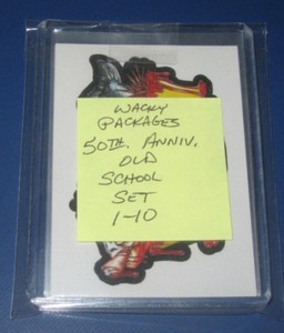 2017 TOPPS 50TH ANNIVERSARY WACKY PACKAGES COMPLETE OLD SCHOOL SET 10/10