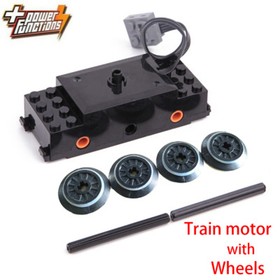 Fit For LEGO Power Function 88002 88001 9V TRAIN MOTOR WITH WHEELS Technic Toy