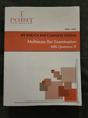 Point Bar Review NY BAR/CA Complete Course Multistate Bar Examination 2024 - Image 1 of 2