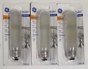 3 Pack GE 40-Watt Frosted Appliance T10 Tubular 5" Light Bulbs 250 Lumens - Picture 1 of 1