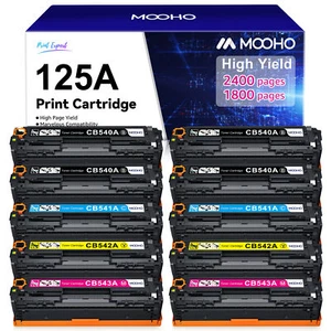 CB540A 125A Black Color Toner Cartridges for HP LaserJet M251n CM1312 CP1215 lot - Picture 1 of 15