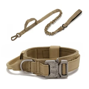 2 Zoll breites taktisches strapazierfähiges Nylon großes Hundehalsband Militär mit Metallschnalle - Bild 1 von 39