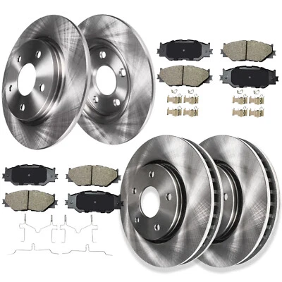Front Rear Disc Rotors + Ceramic Brake Pads for 2006 2007 2008-2013 Lexus IS250 - Image 1 of 4