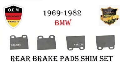 Juego de pastillas de freno trasero cuñas para 69-82 BMW 2.8,2500,2800,3.0CS,3.0S,528i,530i,633CSi Foto 1 de 4