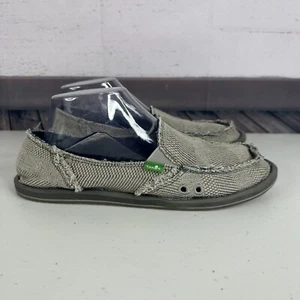 Sanuk Shoe Loafer Womens 9 Gray Slip on Casual Costal Beach Comfort Donna surf - Picture 1 of 8