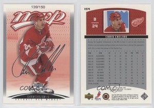 2003-04 Upper Deck MVP Silver Script /150 Chris Chelios #154 HOF