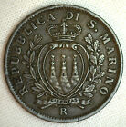 1935 San Marino 10 Centesimi Italian World Coin Bronze Xf Italy 10C