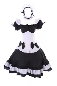 MN-183 Love Nikki Maid Gothic Lolita Kleid weiß schwarz 6-Teile Cosplay Kostüm - Bild 1 von 11