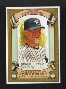 2007 TOPPS ALLEN & GINTER DEREK JET #19/30 DICK PEREZ ORIGINAL SKIZZEN - Bild 1 von 2