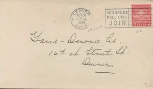 1929 Denver Colorado Cover - Edison Coil #656 - Red Cross Machine Cancel - Picture 1 of 2
