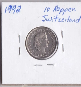 1992 Switzerland 10 Rappen - Picture 1 of 2