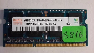 HYNIX KOREA 09 2 GB RAM / 2RX8 PC3-8500S-7-10-F2 / B816 - Picture 1 of 1