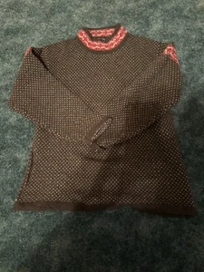 TOMMY HILFIGER Womens 100% Lambs Wool Crewneck Sweater Medium long sleeve - Picture 1 of 8
